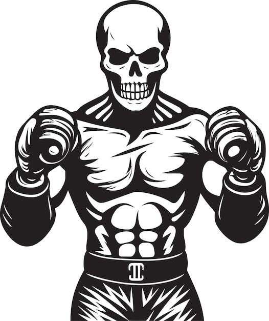 Vector bones and brawn physicality of skeleton boxingskeletons in the spotlight skeleton boxing s