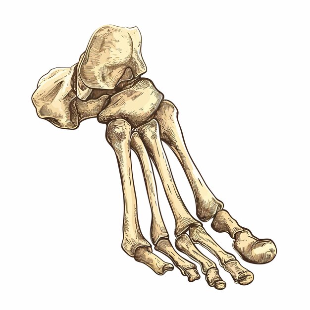 人間の足の骨のベクターイラスト