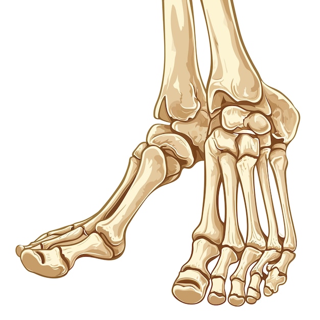 Vector bones_of_the_human_foot_vector_illustration