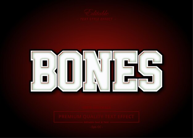 BONES VECTOR TEXT STYLE EFFECT