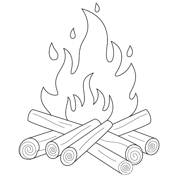 fire coloring page