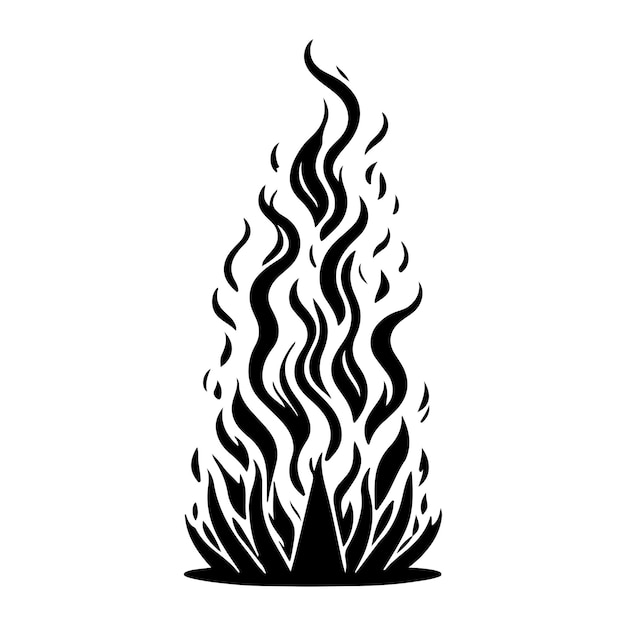 Bonfire Icon hand draw black colour camp logo symbol perfect