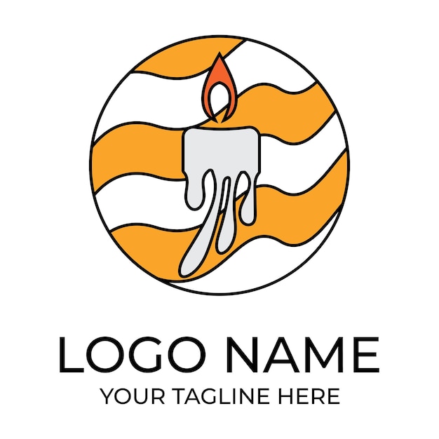 Иллюстрация шаблона логотипа костра