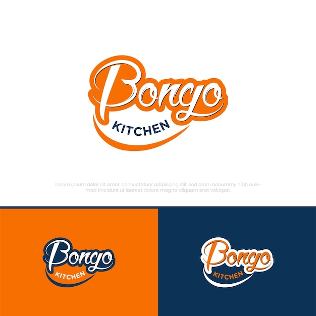 Vector bongo kitchen-logo ontwerp