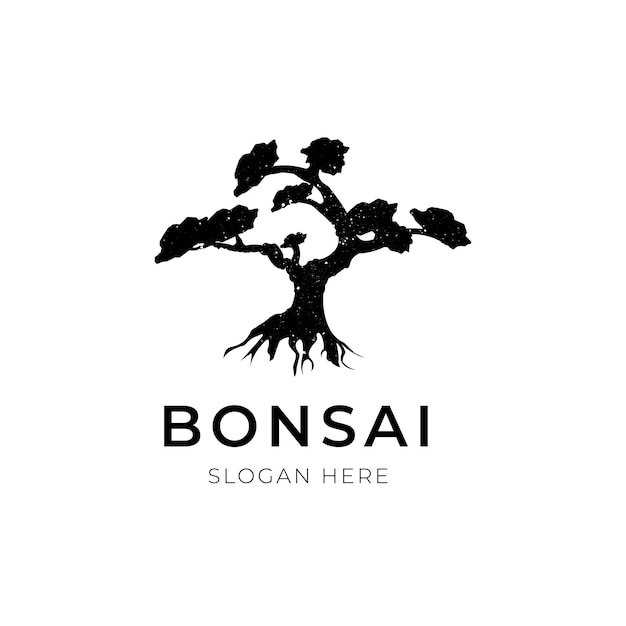 Vector bonsai boom logo ontwerp inspiratie