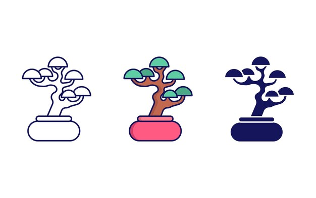 Vector bonsai icon