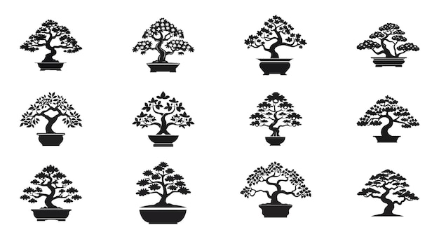 Bonsai Landscape Vector Art