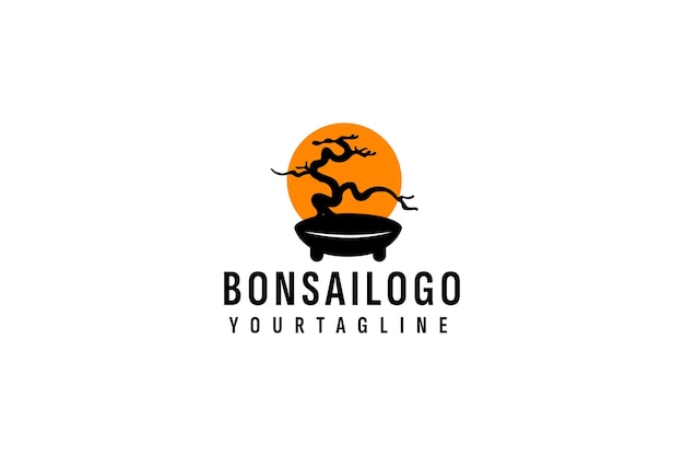 Иллюстрация векторной иконы логотипа бонсай