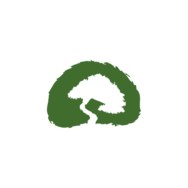 Vector bonsai plant logo