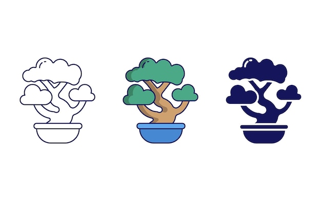 Bonsai vector icon