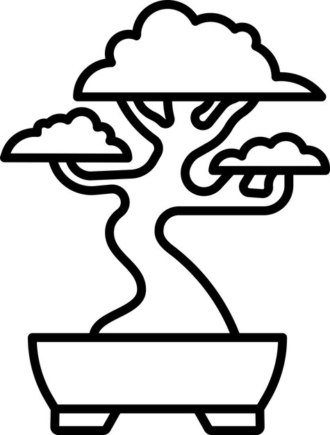 Vector bonsai vector illustration