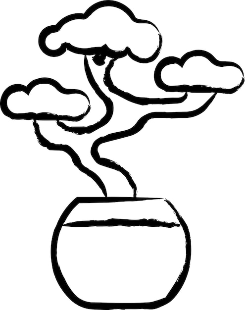 bonsai vectorillustratie