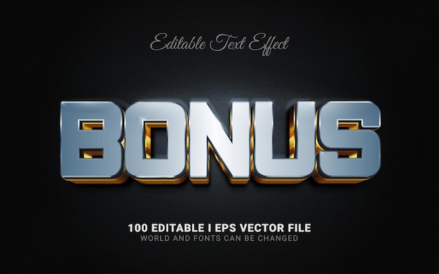 Bonus 3d style text effect