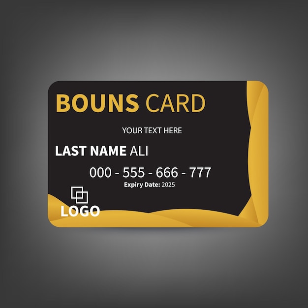 Bonus Card template