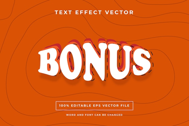 Bonus concept text effect