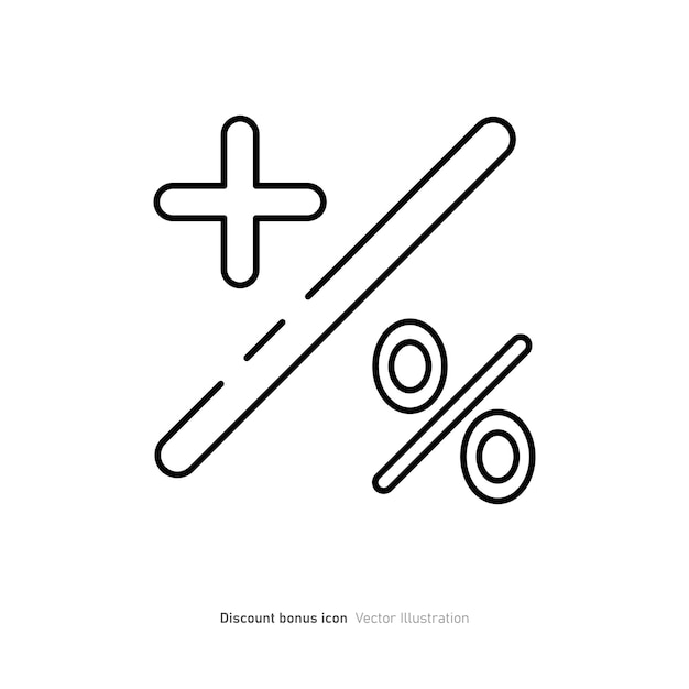 보너스 할인 아이콘 디자인 터 일러스트레이션