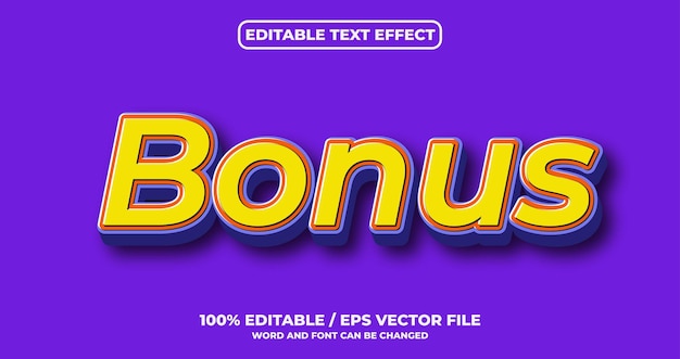 Bonus editable text effect