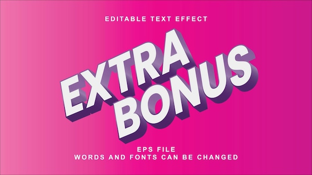 Bonus Editable Text Effect