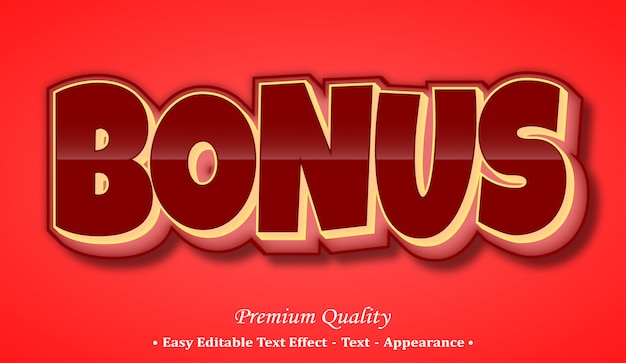 Vector bonus  font style effect