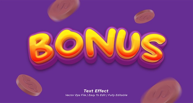 Bonus text effect editable 3d text style