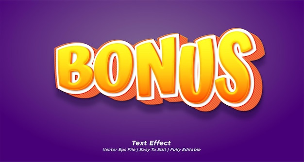 Bonus text effect editable 3d text style