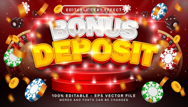 bonusstorting 3D-teksteffect en bewerkbaar teksteffect
