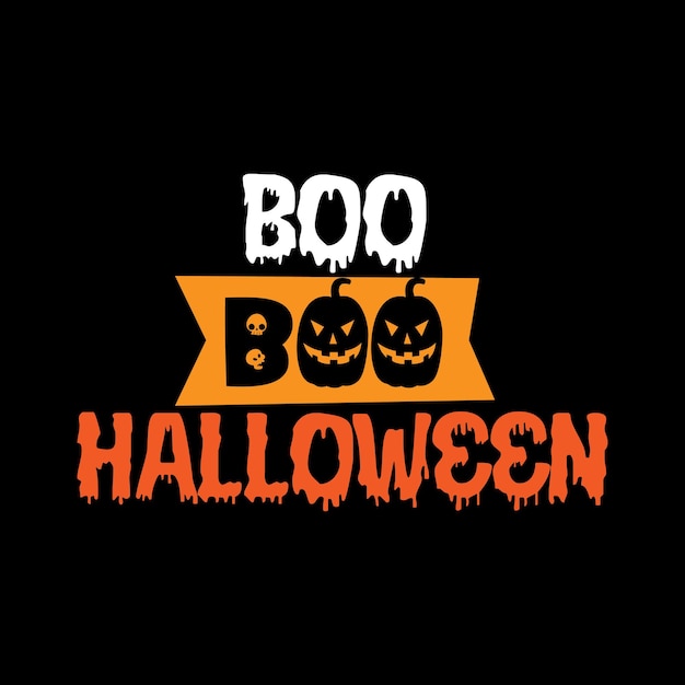 Boo boo Halloween typografie belettering voor t-shirt