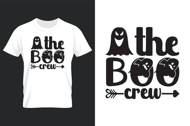 The Boo Crew、ハロウィン SVG T シャツ デザイン