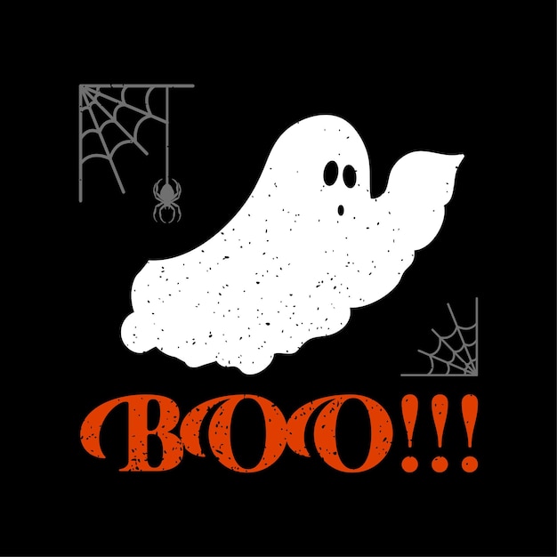 Vector boo halloween illustratie