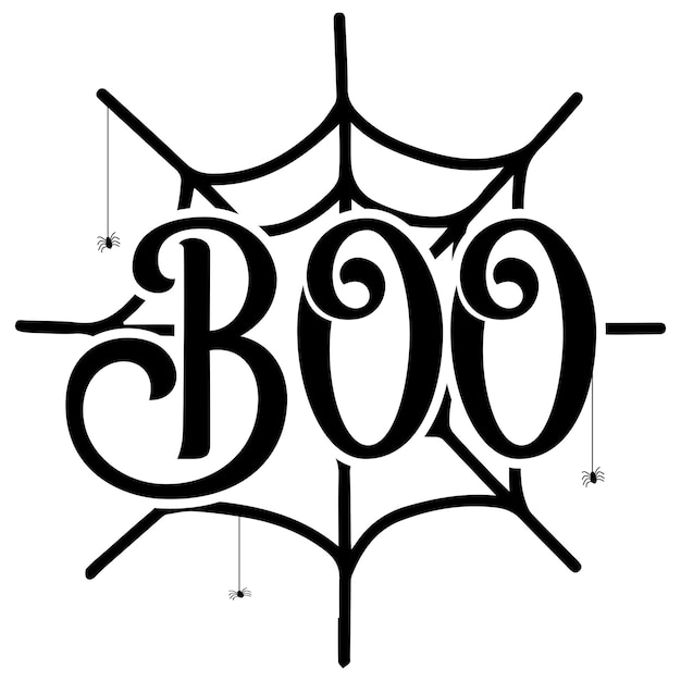 Vector boo halloween teken