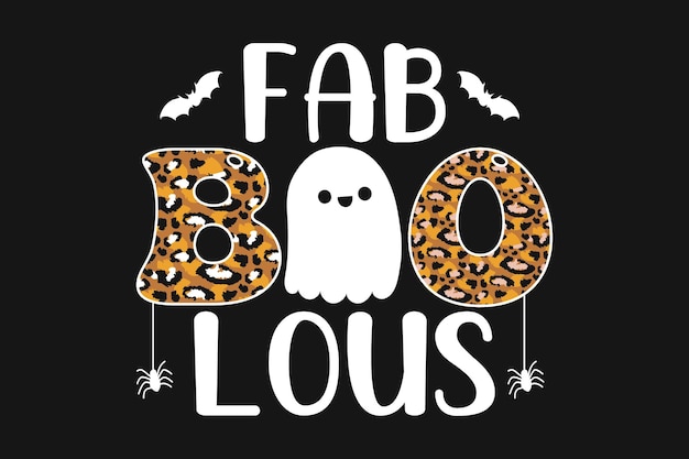 Boo Pumpkin Halloween T-shirt met luipaardprint