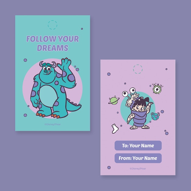 Boo and Sulley Gift Tag Gift Tag
