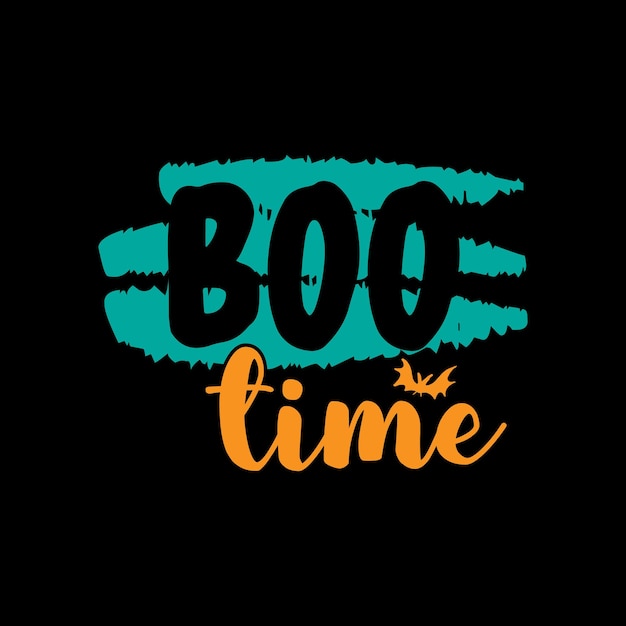 Типографская надпись Boo time для футболки готова к печати