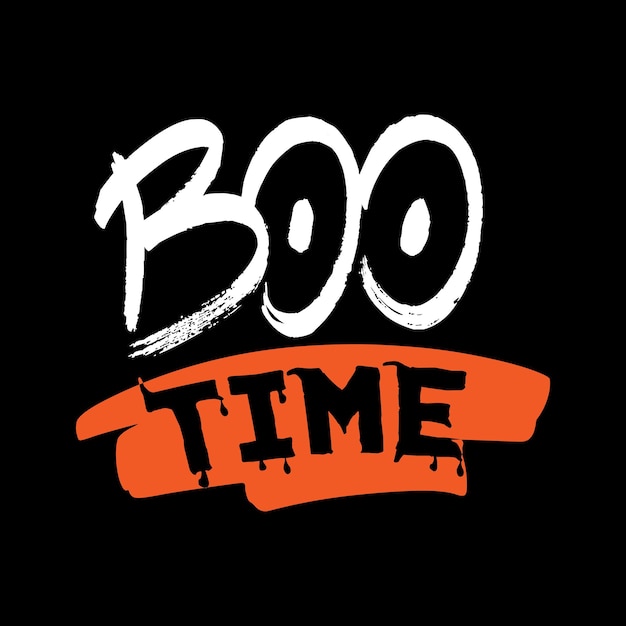 Boo time типографская надпись для футболки