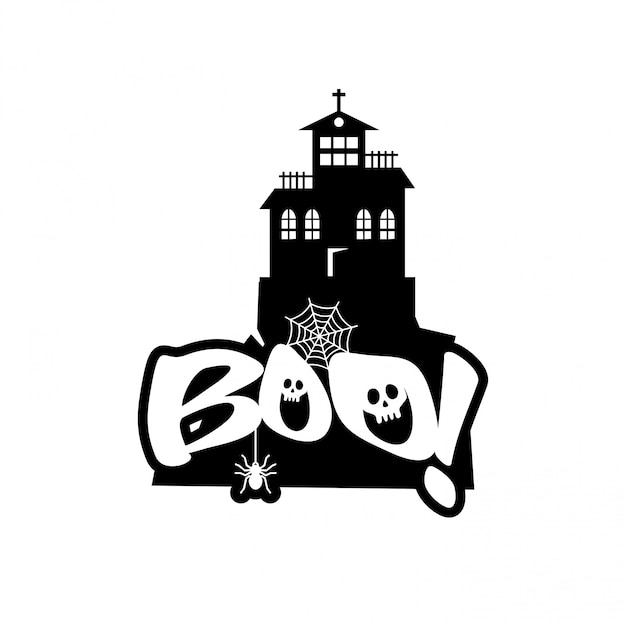 Boo typografie ontwerp vector