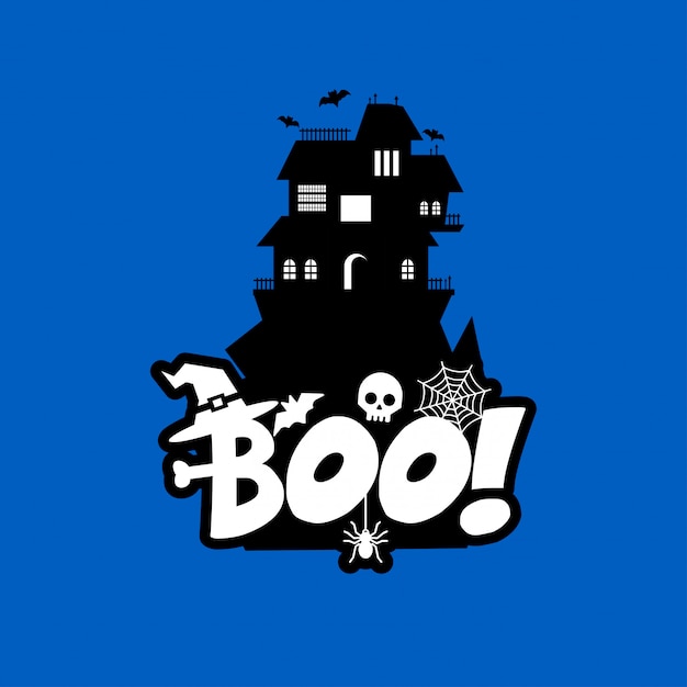 Boo typography design vector