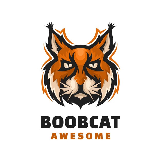 Logo della mascotte del personaggio di boobcat