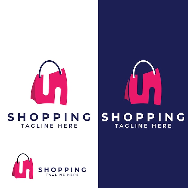 Boodschappentas en online winkelwagenlogologo geschikt voor salediscountshopmet bewerking van vectorillustraties