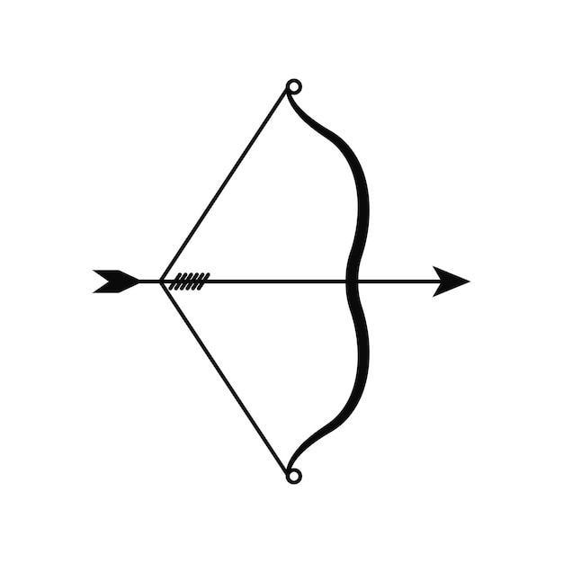 boog- en pijlpictogram vectorontwerp geïsoleerd op witte achtergrond