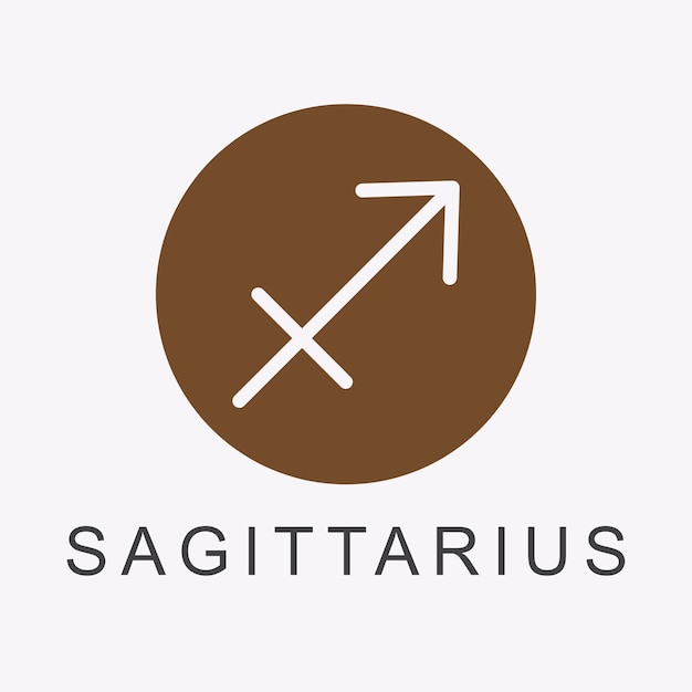 boogschutter sterrenbeeld astrologische teken symbolen minimalistische vector horoscoop vuur element