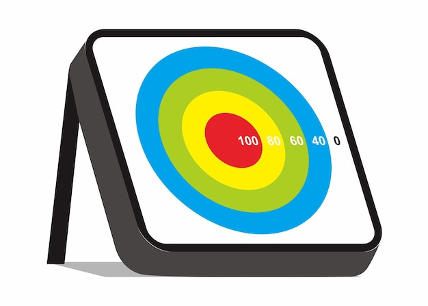 Boogschutterdoelvector voor sportboogschutterontwerp