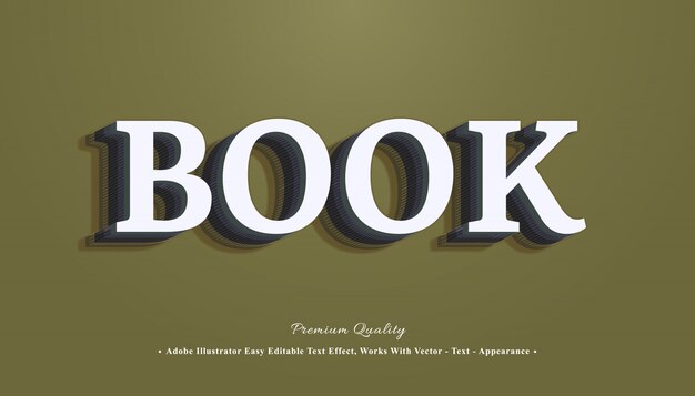 Book 3d text style effect