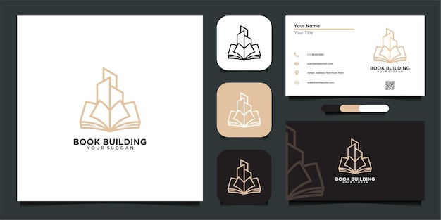 Book building logo design e ispirazione biglietto da visita