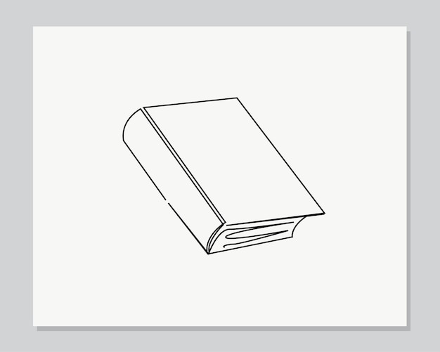 Book continuous one line illustration