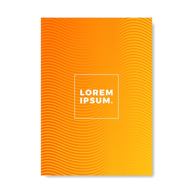 Book cover brochure design with gradient colors and halftone style