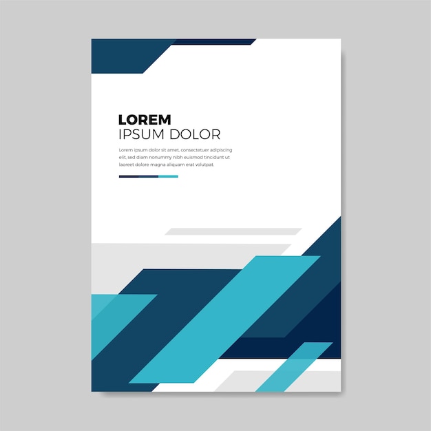 Book cover brochure designs in geometric style