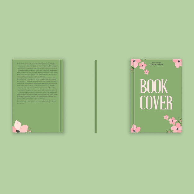 Vector book cover desgin with light green background