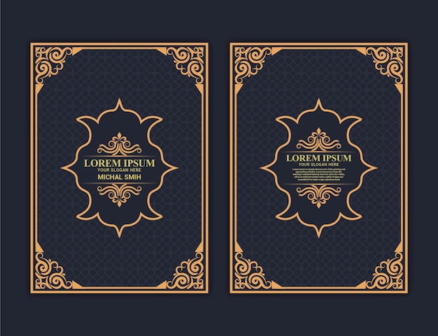 Design della copertina del libro in formato a4 rapporto annuale design dell'opuscolo motivo semplice promozione del volantino