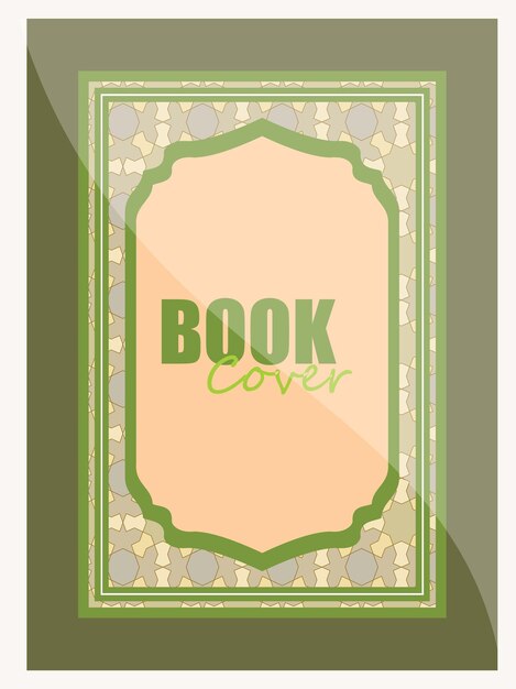 Book Cover Design arabic art frame.