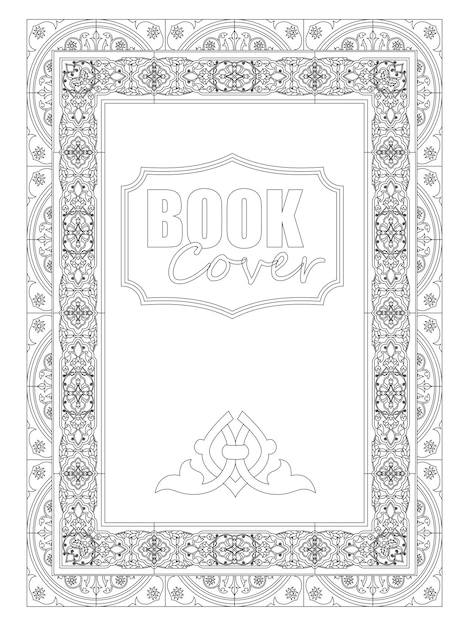 book cover design black and white frame.